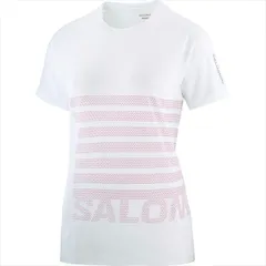 SALOMON サロモン 半袖Tシャツ SENSE AERO SS TEE GFX W LC2190100 レディース WHITE/B.PURPLE センスエアロ S/S ティー グラフィックス トレイルランニング トレラン マラソン 防臭 通気性のサムネイル