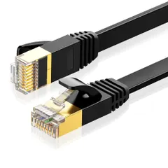 【人気商品】超高速 金メッキ 40Gbps/2000MHz 多重シールド RJ45 カテゴリー8 コネクタモデム ルータ LANケーブル PS5 PS4 CAT8 Xbox等に対応 (ブラック Eono(イオーノ) 5m)
