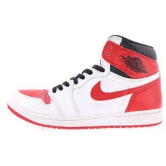 NIKE (ナイキ) AIR JORDAN 1 RETRO HIGH OG Heritage 555088-161 エアジョーダン1ハイ ヘリテージ ハイカットスニーカー US9.5/27.5cm ホワイト/レッド