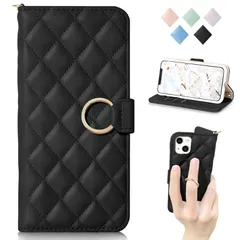 MAGICASE For iPhone14 ケース 手帳型 人気 アイフォン 14ケース 手帳型 スマホケースiphone14 チェック柄 刺繍 あいふぉん14 手帳カバー カード収納 スタンド機能 アイフォン14 保護ケース リング付き おしゃれ可愛い  0