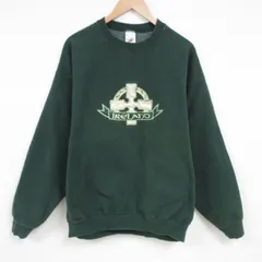 XL/古着 フルーツオブザルーム 長袖 スウェット メンズ 90s アイルランド 刺? 大きいサイズ クルーネック 緑 グリーン 25feb26 中古 スエッ