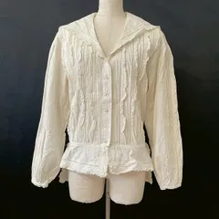 #anc インゲボルグ INGEBORG シャツ ブラウス アイボリー ピコフリル リボン セーラーカラー 美品 レディース [947161]のサムネイル
