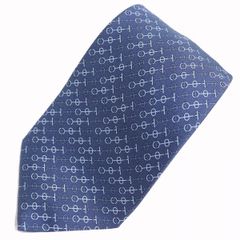 未使用品△仏製 HERMES エルメス 606069T MAILLONS ET FERMOIRS マイヨン・エ・フェルモア シルク ソリッドタイ ネクタイ ネイビー系 箱付