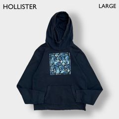 HOLLISTER パーカー プルオーバー スウェット ロゴ プリント L 古着