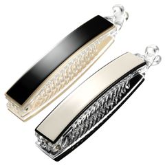 バナナクリップ　ヘアクリップ　ブラック&ホワイト　2色セット