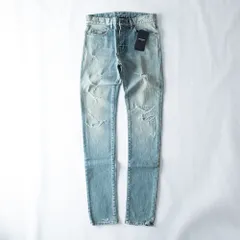 SAINT LAURENT YSL サンローラン デストロイ クラッシュ 加工デニム パンツ サイズ29 スキニーデニムパンツ ジーンズ メンズ INDIGO インディゴ 青 476095のサムネイル
