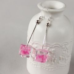 ハンドメイドピアス　ジューシーピーチ　A-032