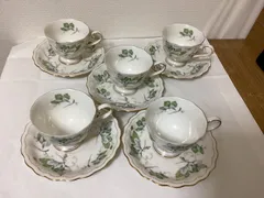 HOYA フラッシュ アイボリー Flash Ivory カップ&ソーサー 5客