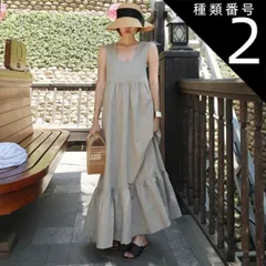 種類2：ミントグリーン/M ワンピース フレアワンピース ティアードワンピース ロジスワンピース ワンピドレス ロング ロング丈 マキシ マキシ丈 アンクル丈 袖なし ノースリーブ スクエアネック 襟なし フレア 切り替えデザイン ハイウエスト 綿 かわいい 