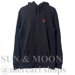 アディダスオリジナルス パーカー ブラック 黒 L メンズプルオーバー ロゴ フーディー 長袖