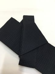 «花ラブリ»新品　紳士用　黒格子　ネイビー　紺　ワンタッチ角帯　WK166N