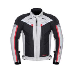 バイク用 メンズ ジャケット オールシーズン通用 プロテクター付き 保護力 防水 防寒 防風 通気性 バイクウェア グレー