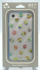 グルマンディーズ エイリアンリミックス/IIIIfit Clear iPhoneSE(第2世代)/8/7/6s/6(4.7インチ)対応ケース 総柄 DN-709B ライトブルー