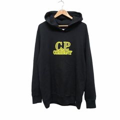 C.P COMPANY シーピーカンパニー パーカー フーディ ブラック ロゴプリント プルオーバー バックプリント 07CMSS286A