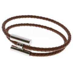 HERMES (エルメス) トゥルニ トレッセ レザーブレスレット 編み込み ブレスレット