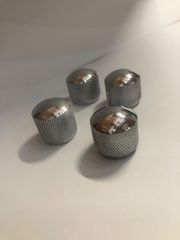 メタルノブ 銀 クローム ミリサイズ スプリットシャフト用 ×4