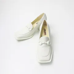 【値下げ】美品 カンペール CAMPER TWINS ビット付きスクエアトゥパンプス 37/オフホワイト シューズ ヒール 約23.5cm【2400014073881】のサムネイル