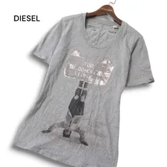 DIESEL ディーゼル 春夏 グラフィック プリント★ 半袖 カットソー Tシャツ Sz.S メンズ 灰 グレー