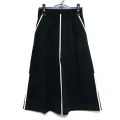 SHE Tokyo ロング・マキシ丈スカート 38(M位) 黒x白(チェック)なし生地の厚さ