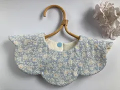 ヘリンボーンフラワーの花びらスタイ　リバーシブル　ユニセックス