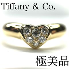 【希少サイズ16.5号】TIFFANY&Co. ティファニー フレンドシップ リング ハート パヴェ K18YG 750 ダイヤモンド 6粒