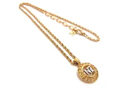 ■美品■ NINA RICCI ニナリッチ ラインストーン ネックレス ペンダント アクセサリー レディース ゴールド系 DD6564