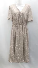 ◇ ⊂ Sugar spoon シュガー スプーン 花柄 半袖 ロング ワンピース サイズ FREE ブラウン系 レディース E  【1502030045383】