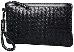 cmy select シーエムワイセレクト 編み込み クラッチバッグ メンズ レザー セカンドバッグ 3サイズ 03：ブラック 小(03：ブラック 小)