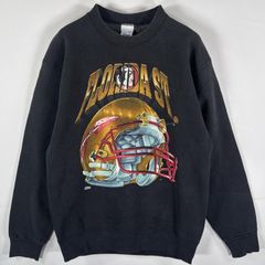 古着 90's/90年代  SALEM USA製 スウェット NFL フットボール フロリダテイストセミノールズ 裏起毛 M  ブラック メンズ