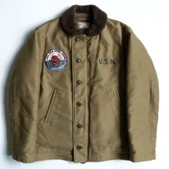 英*二様 破格　希少　リアルマッコイズ　パッチカスタム　デッキジャケット　u.s 破格 希少 リアルマッコイズ パッチカスタム デッキジャケット