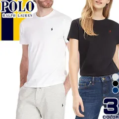 ポロ ラルフローレン POLO RALPH LAUREN Tシャツ 半袖 クルーネック 丸首 メンズ レディース ロゴ 刺繍 おしゃれ ワンポイント 綿100% ブランド 黒 ブラック