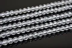 水晶　3mm　64面カット １連（約38cm） パワーストーン 天然石 _R350-3