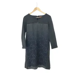 未使用品 SUNAUNA スーナウーナ  レースデザインワンピース サイズ:38  グレー  レディース 　240001112268