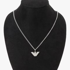 EMPORIO ARMANI ネックレス ロゴプレート - メルカリ