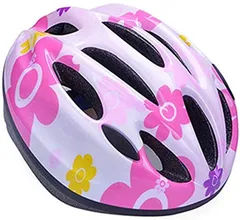 YRINA (ユリーナ) 子供用 ヘルメット 自転車 キッズ 軽量 サイズ調整可能 男の子 女の子 サイクリング 14.ピンクの花単品 Mサイズ( 14.ピンクの花単品(Mサイズ), Medium)のサムネイル