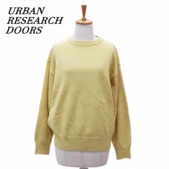 URBAN RESEARCH DOORS アーバンリサーチドアーズ『UR TECT 200日ニット』スウェットライクプルオーバー M YEL/黄色
