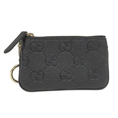 GUCCI コインケース 小銭入れ GGエンブレム レザー ブラック 815891