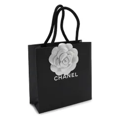 CHANEL シャネル 紙袋 正規店 ペーパーバッグ ショッパー ブラック 黒 カメリア付き 14×14×6cm【ブランド付属品】【紙袋】【メール便】(ec)