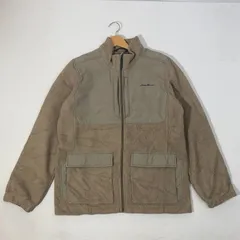 Eddie Bouer/エディーバウアー フリースジャケット アウター オーバーサイズ ビッグシルエット NICARAGUA製 メンズ L ベージュ