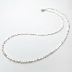 本真珠ロングネックレス 120cm 4mm 小粒 極小パール SV925 ウエディング 入学入園卒園卒業式 誕生成人結婚