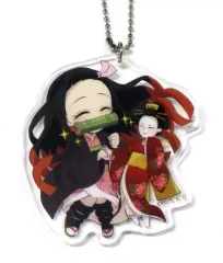 【中古】雑貨 [単品] 竈門禰豆子 ご当地イラスト福岡 アクリルチャーム 「鬼滅の刃 全集中展 -無限列車編・遊郭編-」 福岡会場限定ver.