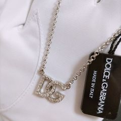 【新品未使用】Dolce & Gabbana ナローチェーンネックレス DGロゴ ドルガバ