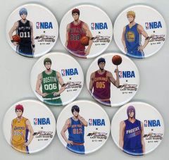 【中古】バッジ・ピンズ(キャラクター) 全8種セット 「劇場版 黒子のバスケ LAST GAME×NBA シークレット缶バッジ」