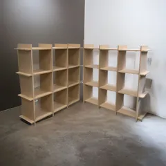 パズルボード オープンラック 組み立て式 収納棚 diy MDF-P-04-2