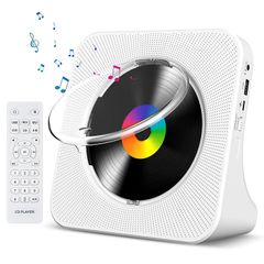 【新着商品】Gueray CDプレーヤー Bluetooth受信/送信 スピーカー内蔵 デスクCDプレーヤー USB再生 AUX出力サポート FMラジオ機能 CDラジカセ A-Bリピート再生 CDプレイヤー 音楽鑑賞/語学学習/胎児教育 PSE認証済み 日本語