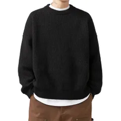 【在庫処分セール】セーター メンズ ニットセーター クルーネック ニット 防寒 暖かい カットソー トップス シンプル 無地 編み 長袖 おしゃれ 秋服 冬服 秋冬 通勤通学