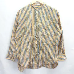◇ CRAFT STANDARD BOUTIQUE クラフトスタンダードブティック 長袖 ノーカラーシャツ サイズM オレンジ系 メンズ E  【1406050061913】のサムネイル