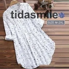 ワンピース レディース レディース ロングシャツ シャツワンピトップス チュニック シャツワンピース 長袖 ナチュラル 着痩せ ゆったり 体型カバーtidasmile