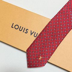 Louis Vuitton Cup ネクタイ レッド チェック 正規品 - メルカリ