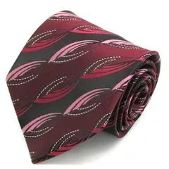 ピエールカルダン ブランド ネクタイ ストライプ柄 パネル柄 シルク 日本製 メンズ ブラック Pierre Cardin 【中古】